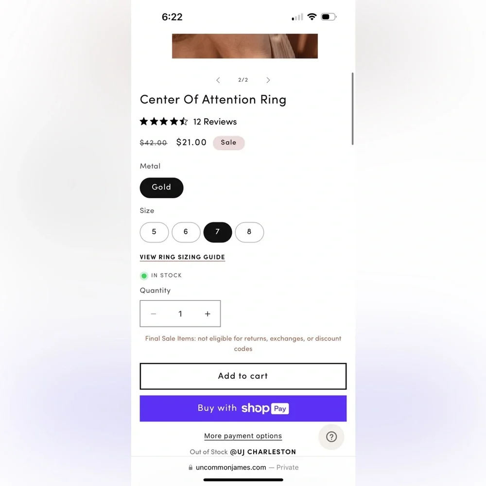 Uncommon James Gold 14K Gold Plated Brass Jewelry - Picture 12 of 15